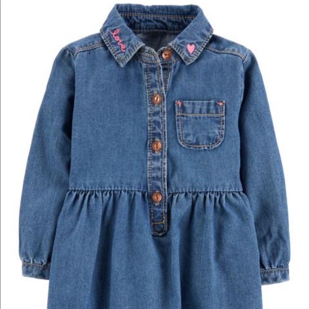 Embroidered Carters denim dress - 12 months